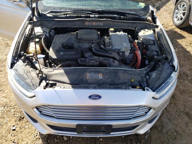 3FA6P0LU3ER260670 - 2014 FORD FUSION SE HYBRID SILVER photo 7