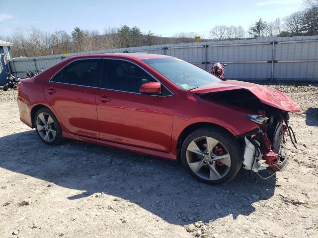 4T1BK1FK5CU520513 - 2012 TOYOTA CAMRY SE RED photo 4