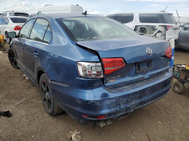 3VWLA7AJ7FM413496 - 2015 VOLKSWAGEN JETTA TDI BLUE photo 2