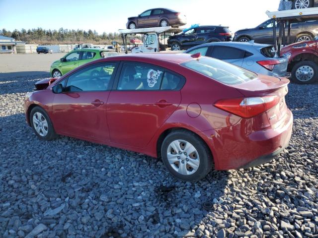 KNAFX4A68F5321938 - 2015 KIA FORTE LX RED photo 2