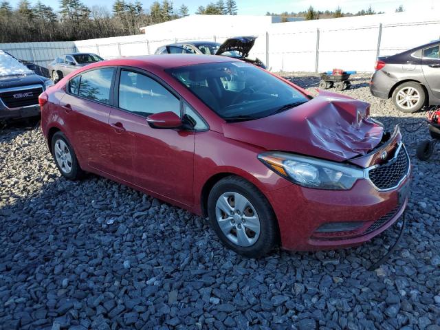 KNAFX4A68F5321938 - 2015 KIA FORTE LX RED photo 4