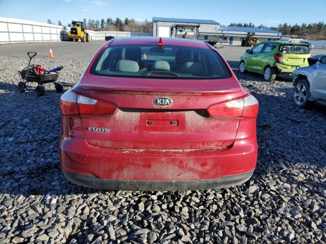 KNAFX4A68F5321938 - 2015 KIA FORTE LX RED photo 6