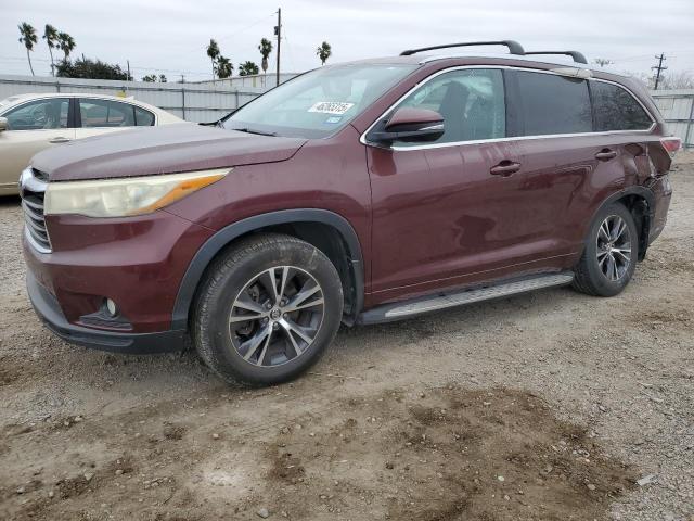 5TDKKRFH8GS137943 - 2016 TOYOTA HIGHLANDER XLE 栗色 照片 1