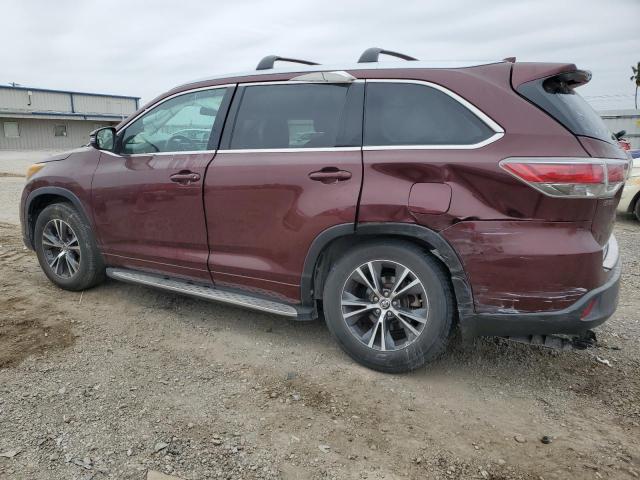 5TDKKRFH8GS137943 - 2016 TOYOTA HIGHLANDER XLE 栗色 照片 2