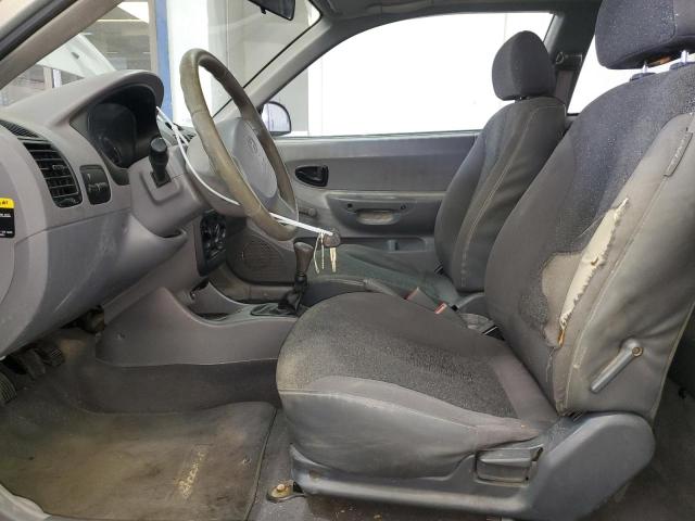 KMHCF35C14U315755 - 2004 HYUNDAI ACCENT L SILVER photo 7