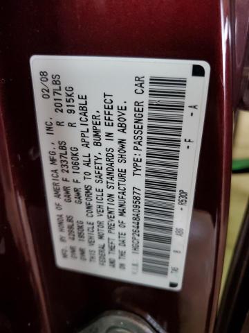 1HGCP26448A095877 - 2008 HONDA ACCORD LXP MAROON photo 13