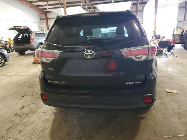 5TDJKRFH6FS166285 - 2015 TOYOTA HIGHLANDER XLE Սև լուսանկար 6