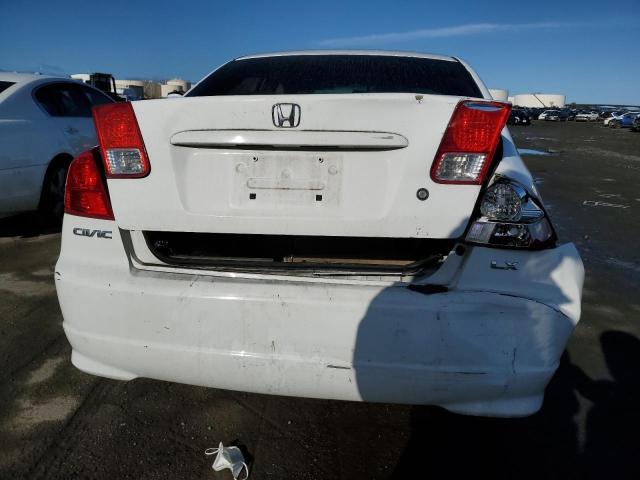 2HGES16544H517295 - 2004 HONDA CIVIC LX WHITE photo 6