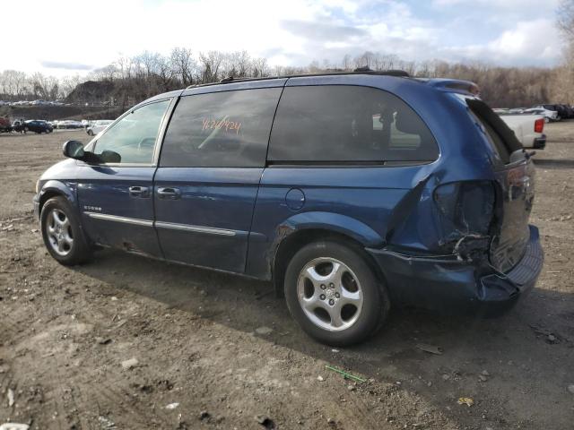 2B4GP54L01R250662 - 2001 DODGE GRAND CARA ES BLUE photo 2