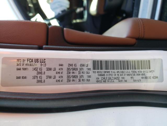 1C4RJFJG0LC104252 - 2020 JEEP GRAND CHER SUMMIT 白色 照片 13