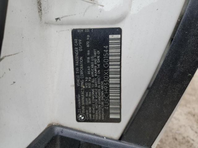 4USCH9330XLG01544 - 1999 BMW Z3 2.3 WHITE photo 12