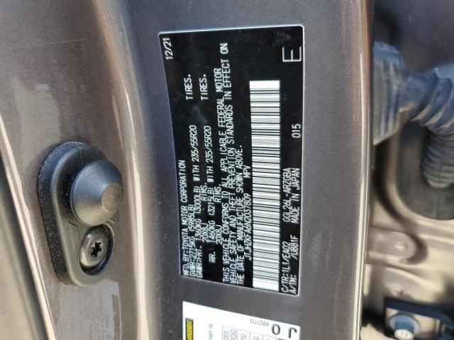 JTJHZKFA6N2037809 - 2022 LEXUS RX 350 L GRAY photo 14