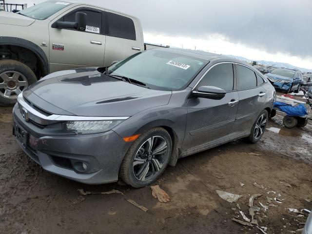 JHMFC1F98JX035776 - 2018 HONDA CIVIC TOURING GRAY photo 1