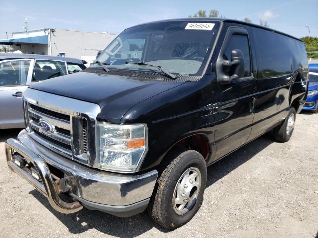 1FTNE14W48DB08346 - 2008 FORD ECONOLINE E150 VAN BLACK photo 1