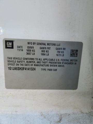 1G1JA6SH3F4141324 - 2015 CHEVROLET SONIC LS 白色 照片 12