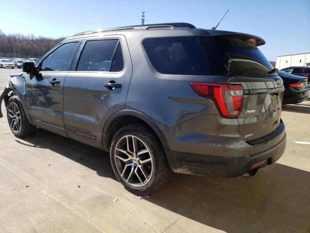 1FM5K8GT5JGC34931 - 2018 FORD EXPLORER SPORT GRAY photo 2