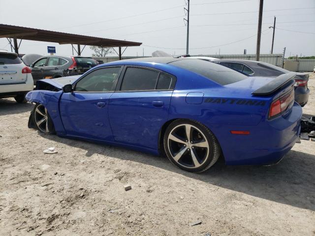 2C3CDXCT1DH656102 - 2013 DODGE CHARGER R/T BLUE photo 2