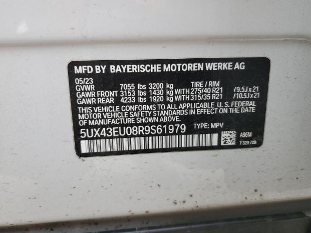 5UX43EU08R9S61979 - 2024 BMW X5 XDRIVE50E 白色 照片 14