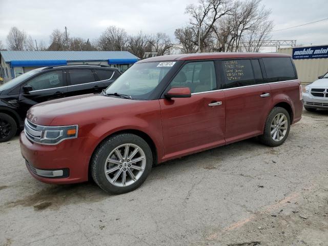 2FMGK5D89EBD31859 - 2014 FORD FLEX LIMITED RED photo 1