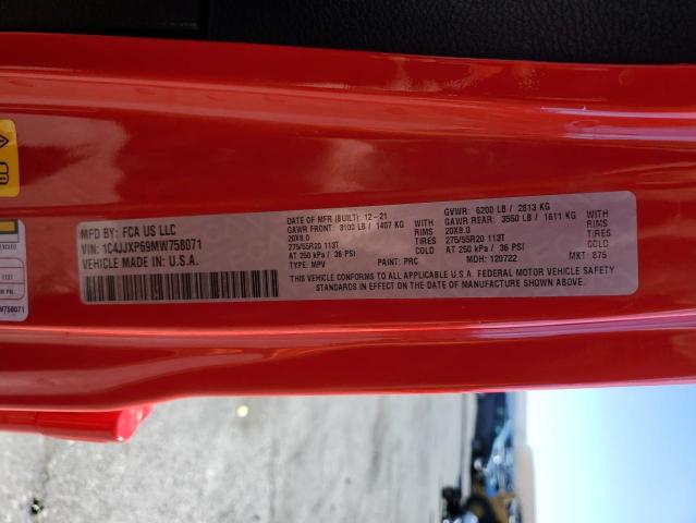 1C4JJXP69MW758071 - 2021 JEEP WRANGLER U SAHARA 4XE RED photo 13