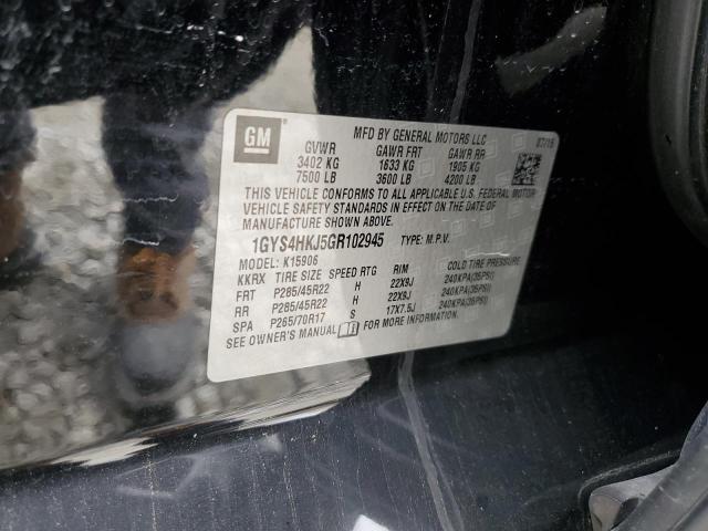 1GYS4HKJ5GR102945 - 2016 CADILLAC ESCALADE ESV LUXURY BLACK photo 13