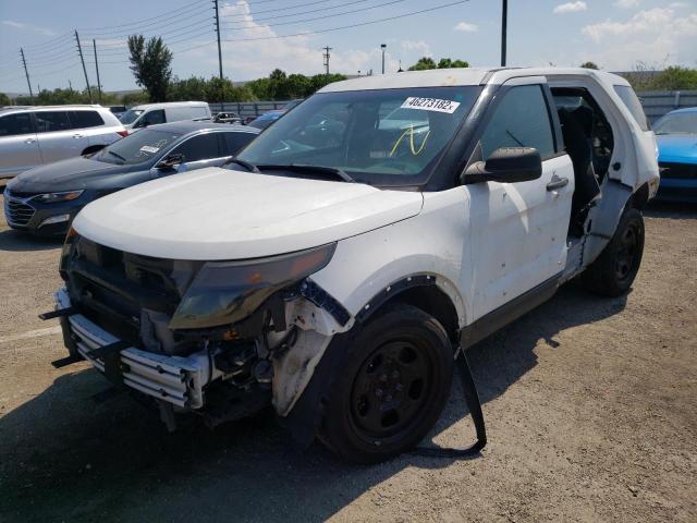 1FM5K8AR6EGB38700 - 2014 FORD EXPLORER POLICE INTERCEPTOR WHITE photo 2