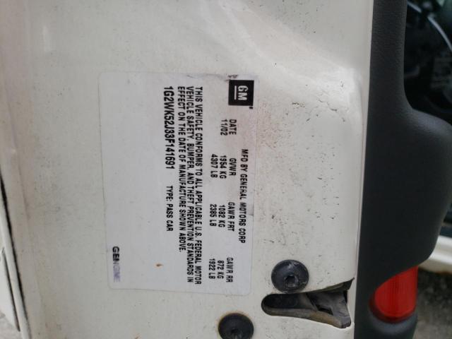 1G2WK52J33F141691 - 2003 PONTIAC GRAND PRIX SE 白色 照片 12