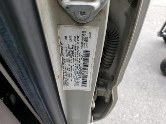 5TEGN92N64Z374955 - 2004 TOYOTA TACOMA DOUBLE CAB PRERUNNER SILVER photo 12