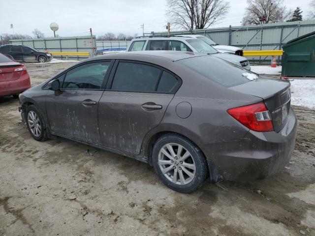 2HGFB2F99CH518972 - 2012 HONDA CIVIC EXL BROWN photo 2