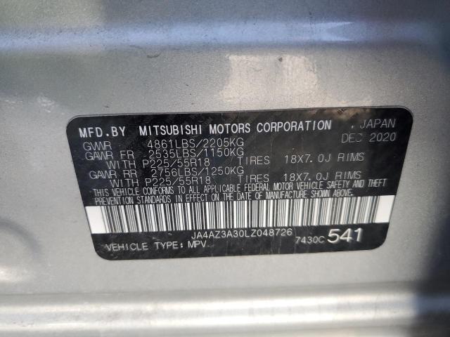 JA4AZ3A30LZ048726 - 2020 MITSUBISHI OUTLANDER SE SILVER photo 14