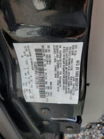 1FAHP34N17W178194 - 2007 FORD FOCUS ZX4 BLACK photo 13