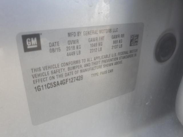 1G11C5SA4GF127428 - 2016 CHEVROLET MALIBU LIM LT 银色 照片 12