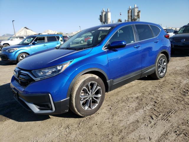 7FARW1H87ME024345 - 2021 HONDA CR-V EXL BLUE photo 1