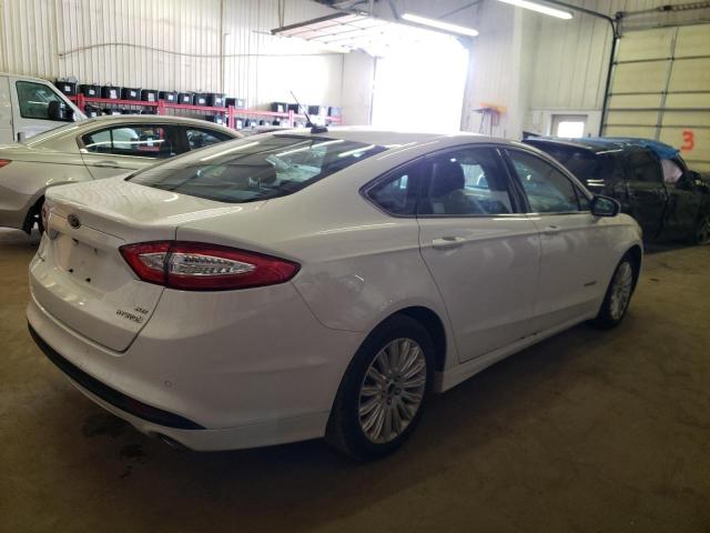 3FA6P0LU6GR299174 - 2016 FORD FUSION SE HYBRID WHITE photo 3