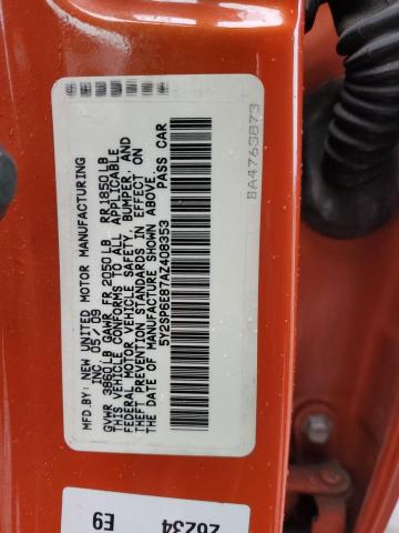 5Y2SP6E87AZ408353 - 2010 PONTIAC VIBE ORANGE photo 13