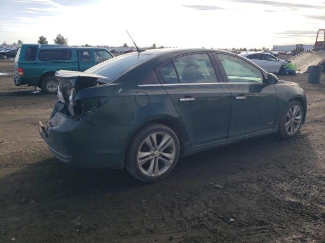 1G1PG5SB1E7246911 - 2014 CHEVROLET CRUZE LTZ GREEN photo 3