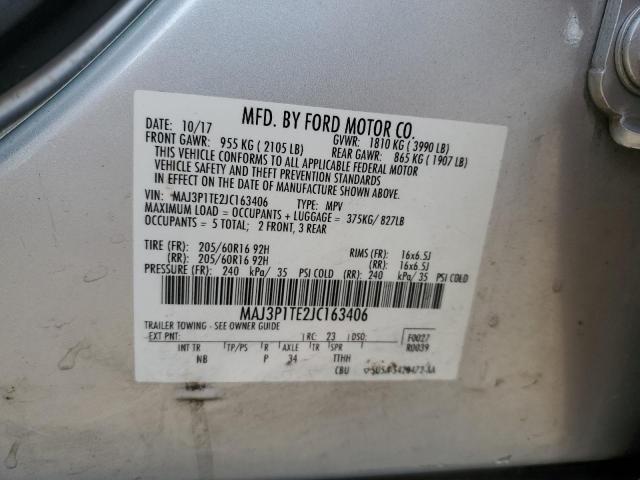 MAJ3P1TE2JC163406 - 2018 FORD ECOSPORT SE 银色 照片 13