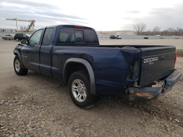 1B7GL12X52S644168 - 2002 DODGE DAKOTA BASE BLUE photo 2