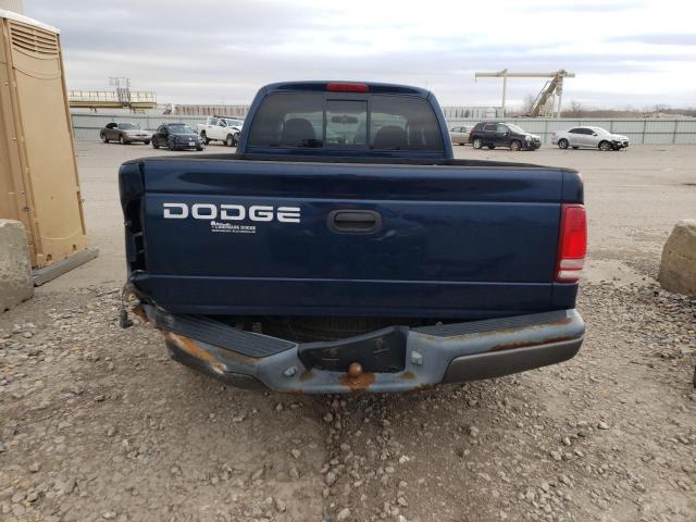 1B7GL12X52S644168 - 2002 DODGE DAKOTA BASE BLUE photo 6