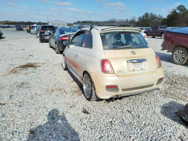 3C3CFFBR5CT171624 - 2012 FIAT 500 SPORT WHITE photo 3