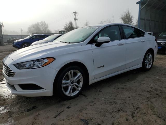 3FA6P0LU9JR226291 - 2018 FORD FUSION SE HYBRID WHITE photo 1