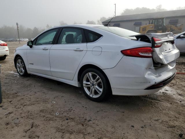 3FA6P0LU9JR226291 - 2018 FORD FUSION SE HYBRID WHITE photo 2