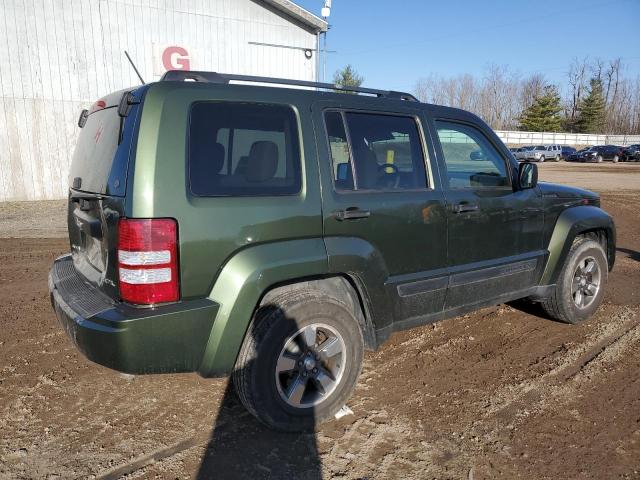 1J8GN28K88W154099 - 2008 JEEP LIBERTY SPORT GREEN photo 3