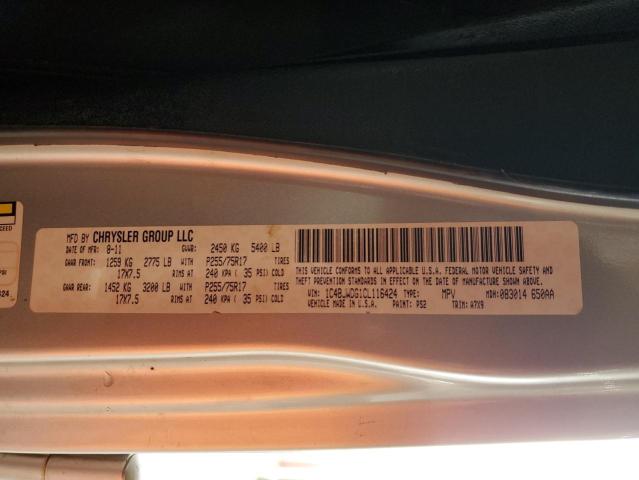 1C4BJWDG1CL116424 - 2012 JEEP WRANGLER U SPORT 银色 照片 12