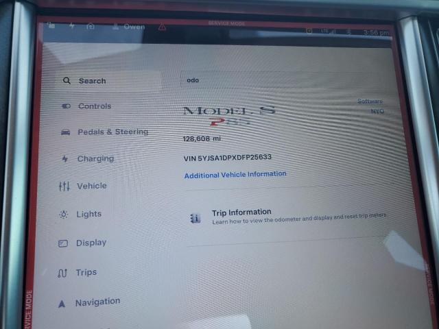 5YJSA1DPXDFP25633 - 2013 TESLA MODEL S WHITE photo 9