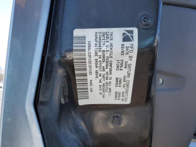 1G8AL52FX3Z157152 - 2003 SATURN ION LEVEL 3 SILVER photo 12
