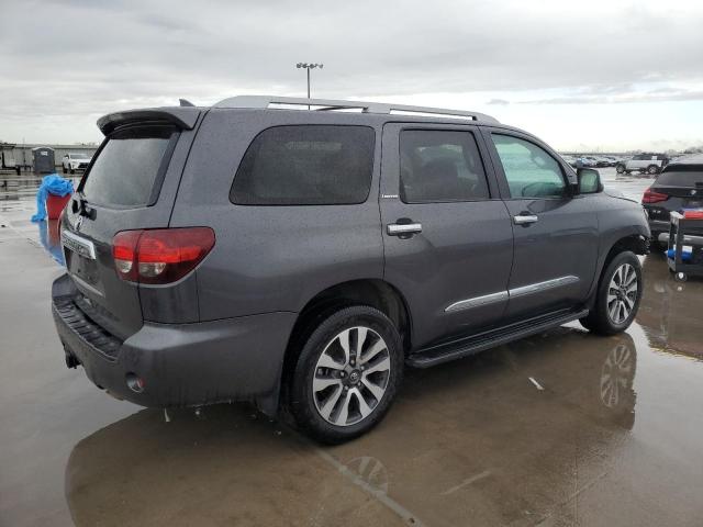 5TDKY5G12JS072099 - 2018 TOYOTA SEQUOIA LIMITED GRAY photo 3