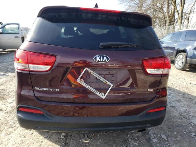 5XYPGDA30JG430178 - 2018 KIA SORENTO LX MAROON photo 6