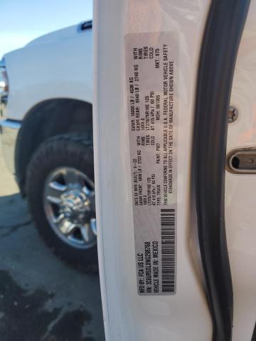 3C6UR5DLXNG298768 - 2022 RAM 2500 BIG HORN/LONE STAR WHITE photo 12