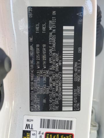 5TDHZRAH1MS514573 - 2021 TOYOTA HIGHLANDER XLE WHITE photo 13